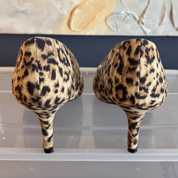 Qupid | Leopard Print | Pump | Heels | Size 7 | Slip-On Mid Heel Party Shoes - Picture 4 of 7